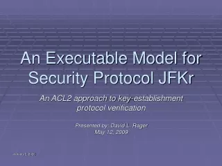 An Executable Model for Security Protocol JFKr