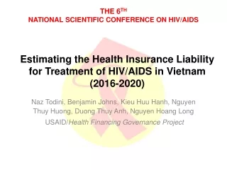 Estimating the Health Insurance Liability for Treatment of HIV/AIDS in Vietnam (2016-2020)