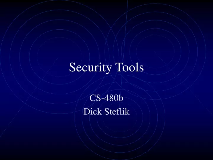 security tools