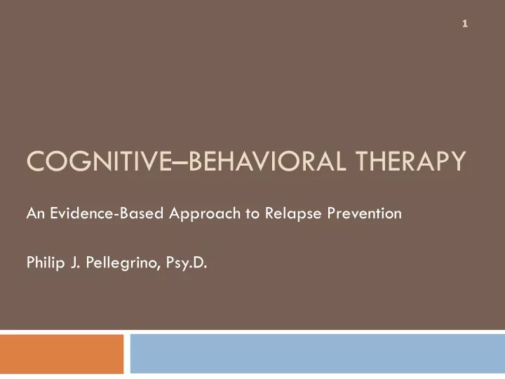 cognitive behavioral therapy