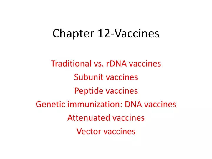 chapter 12 vaccines