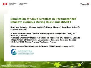 Simulation of Cloud Droplets in Parameterized Shallow Cumulus During RICO and ICARTT