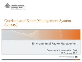 Garrison and Estate Management System (GEMS)