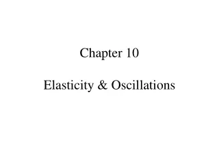 Chapter 10  Elasticity &amp; Oscillations