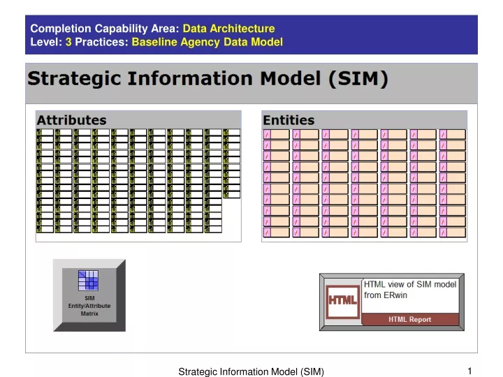 completion capability area data architecture level 3 practices baseline agency data model