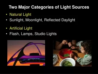 Two Major Categories of Light Sources