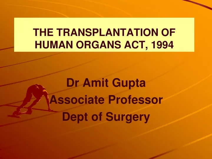 the transplantation of human organs act 1994
