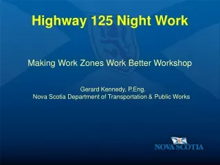 Highway 125 Night Work
