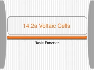 14.2a Voltaic Cells