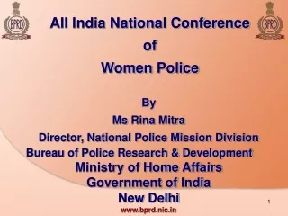 All India National Conference  of  Women  Police