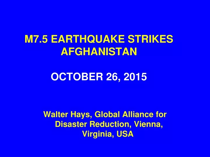 m7 5 earthquake strikes afghanistan october 26 2015