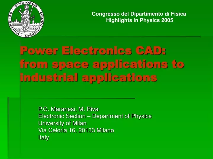 power electronics cad from space applications to industrial applications