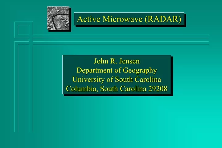 active microwave radar