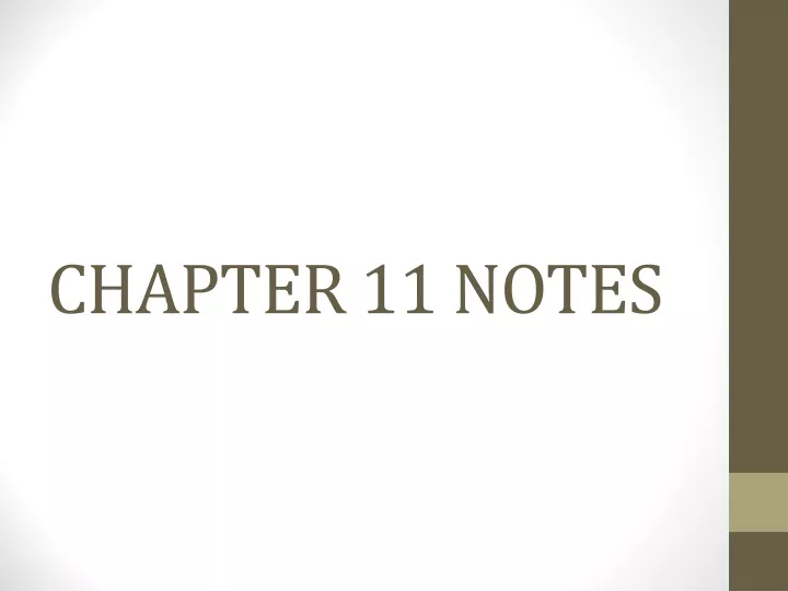 chapter 11 notes