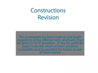 Constructions  Revision