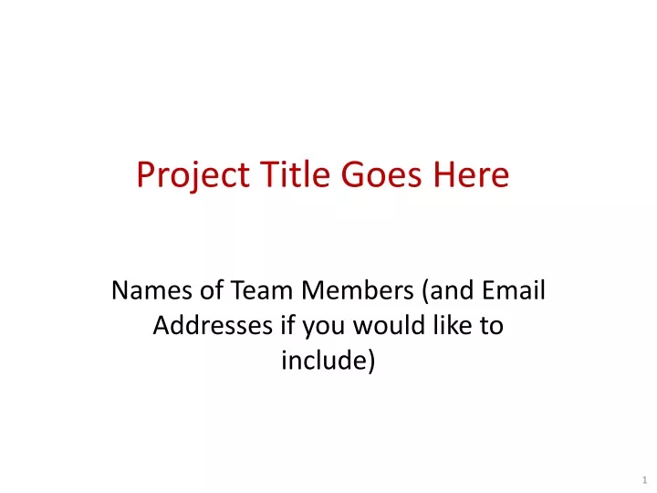 project title goes here