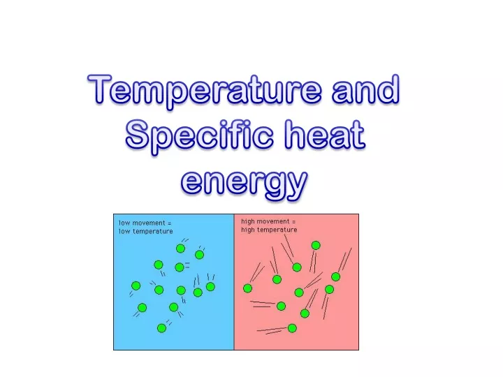 temperature and specific heat energy