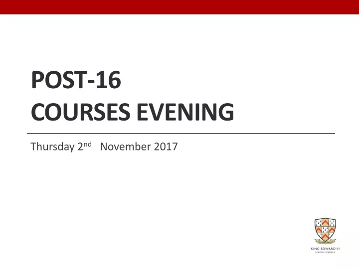 post 16 courses evening
