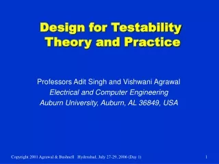 Design for Testability  Theory and Practice