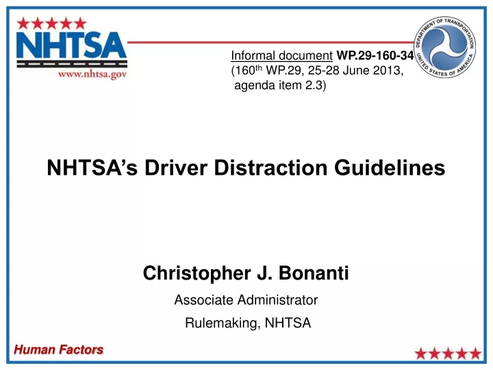 nhtsa s driver distraction guidelines