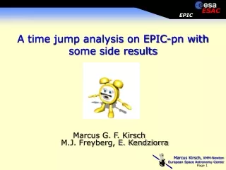 A time jump analysis on EPIC-pn with some side results