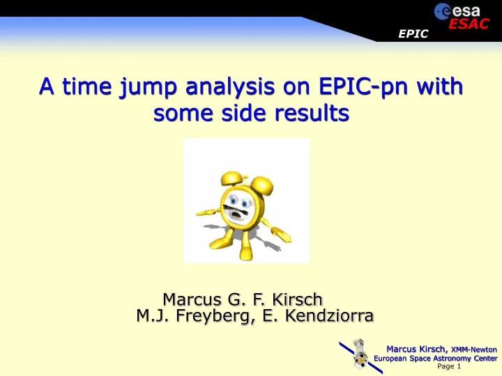 a time jump analysis on epic pn with some side