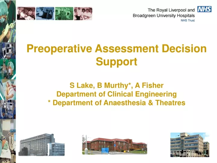 preoperative assessment decision support s lake