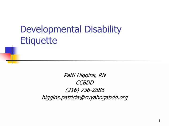 developmental disability etiquette