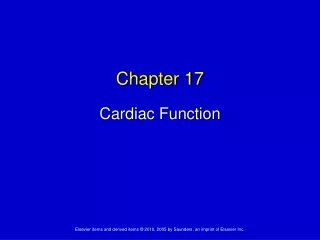 Chapter 17 Cardiac Function