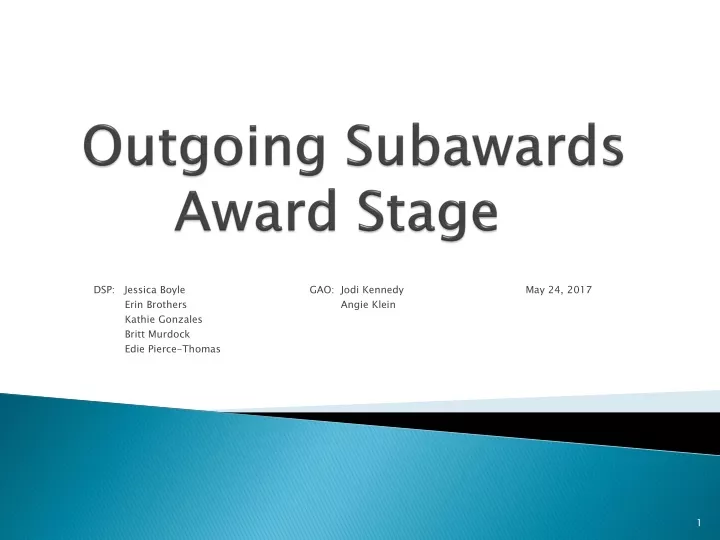 outgoing subawards award stage
