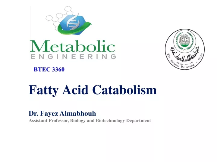 fatty acid catabolism