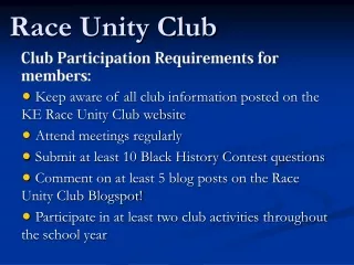 Race Unity Club