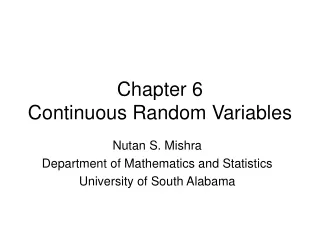 chapter 6 continuous random variables