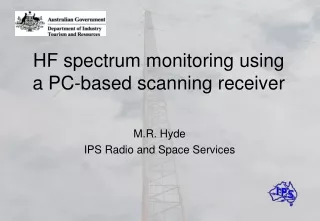 HF spectrum monitoring using a PC-based scanning receiver