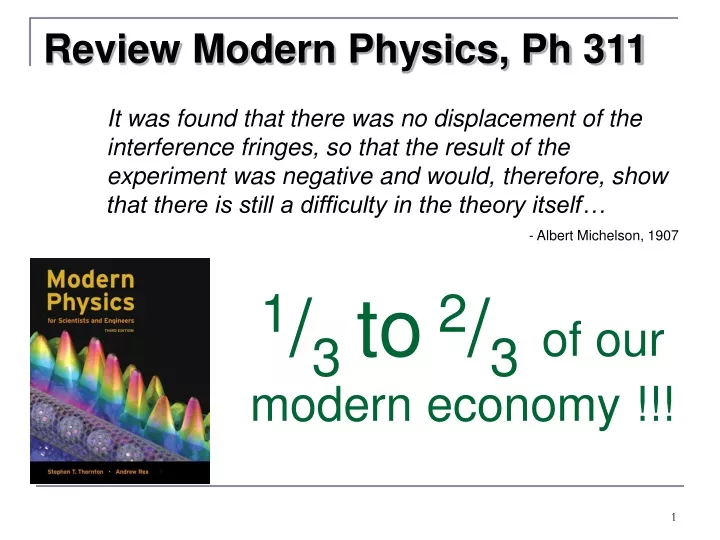 review modern physics ph 311