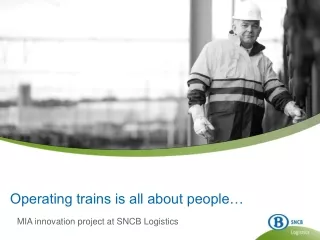 MIA innovation project at SNCB Logistics