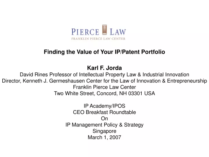 finding the value of your ip patent portfolio