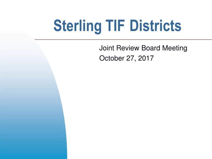 sterling tif districts