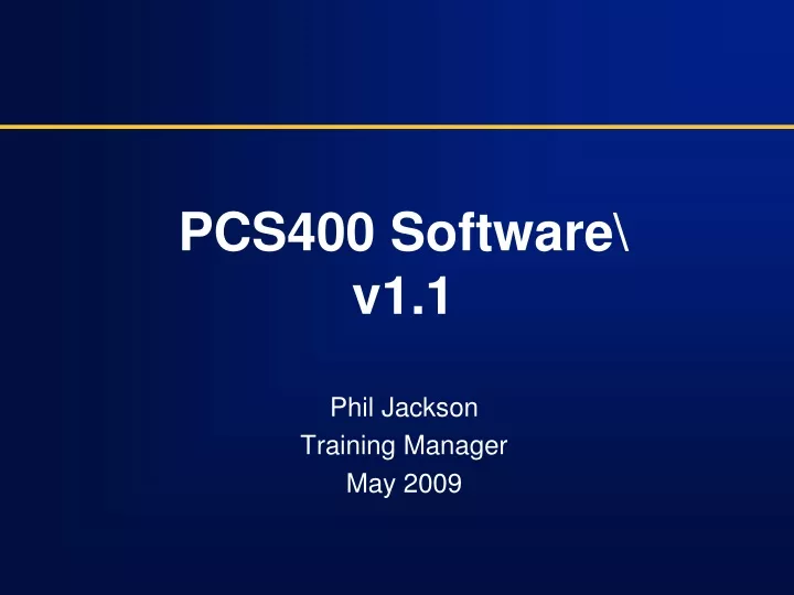 pcs400 software v1 1