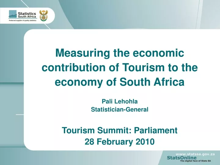 measuring the economic contribution of tourism