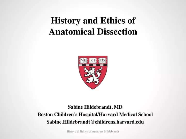 history and ethics of anatomical dissection