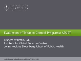 Evaluation of Tobacco Control Programs: ASSIST
