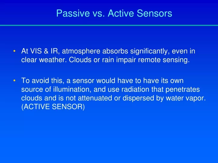 passive vs active sensors