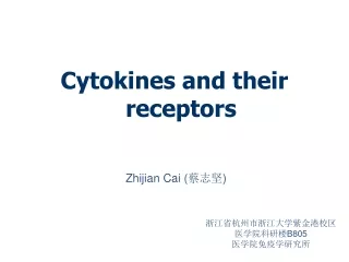 Cytokines and their receptors