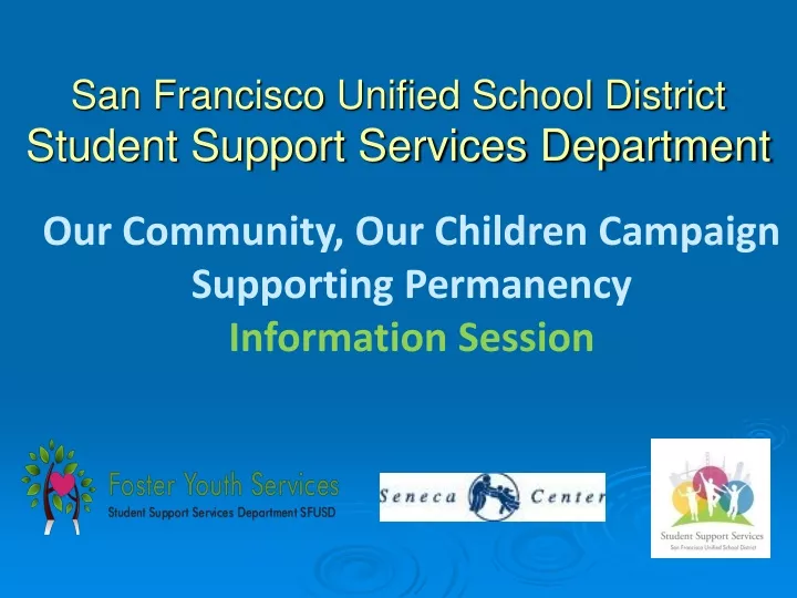 san francisco unified school district student support services department