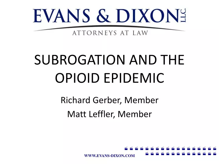 subrogation and the opioid epidemic