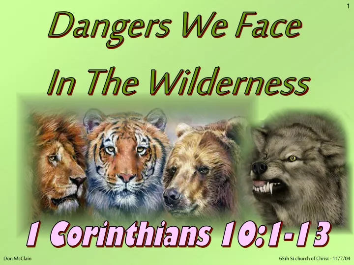 dangers we face in the wilderness