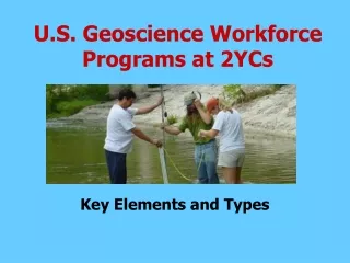 U.S. Geoscience Workforce Programs at 2YCs