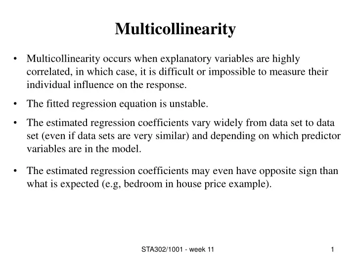 multicollinearity
