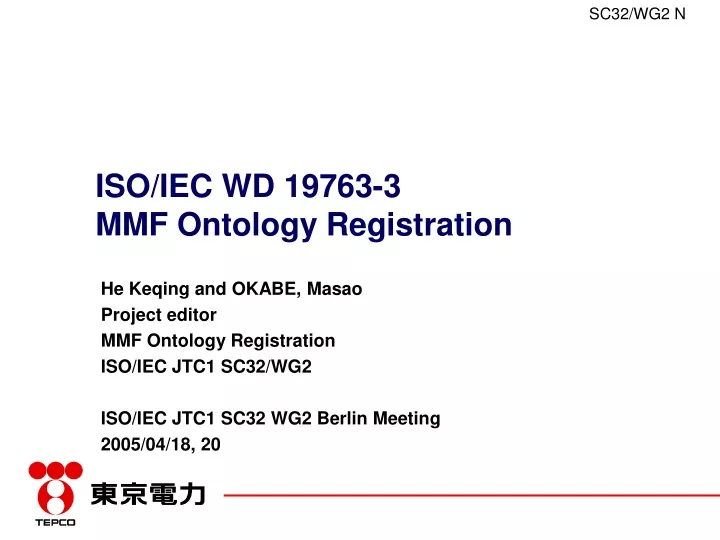 iso iec wd 19763 3 mmf ontology registration